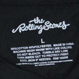 The Rolling Stones Women's Varsity Long Sleeve Graphic T-Shirt Tee Black L
