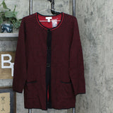 Susan Graver Women's Jacquard Cardigan Sweater With Pockets