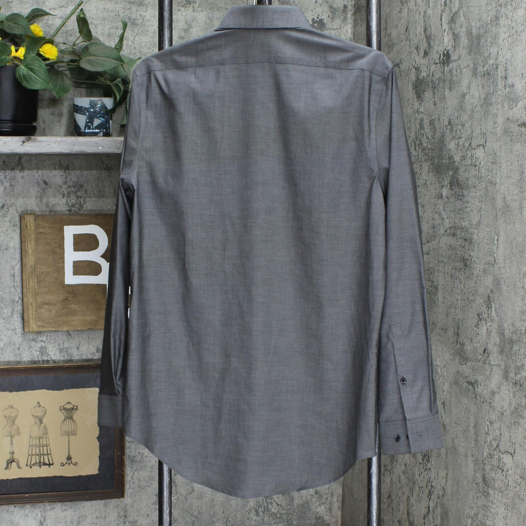 Calvin Klein Steel Slim-Fit Stain Shield Solid Dress Shirt Gray M 15 3 –  Biggybargains