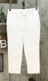 NWT Lemon Way Women's Flawless Twill Scallop Hem Crop Pants 10 14 16