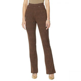 DG2 by Diane Gilman Pull On Ponte Boot Cut Pants Brown Crocodile Medium