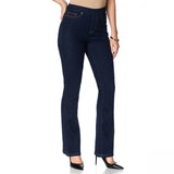 MOTTO Women's Stretch Denim Pull On Boot Cut Jeans Midnight Wash 4