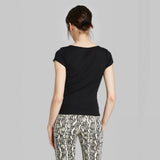 Wild Fable Women's Short Sleeve V-Neck Fitted T-Shirt