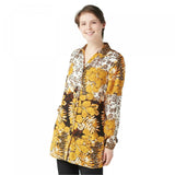 Susan Graver Women's Woven Button Front Big Shirt Blouse