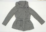 Xhilaration Women's Faux Wool Wrap Jacket White / Black Medium