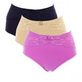 Rhonda Shear 3 Pack Ahh Panties With Lace Trim