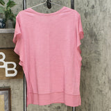 DG2 by Diane Gilman Women's Flutter Sleeve Combo T-Shirt