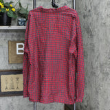 Polo Ralph Lauren Mens Flannel Grid Pattern Long Sleeve Pajama Shirt Top