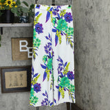 Dennis Basso Women's Floral Luxe Crepe Wide Leg Pants