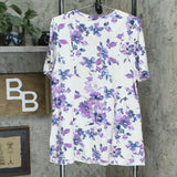 Denim & Co. Women's Printed Jersey Fit and Flare Henley Tunic