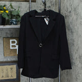 Danielle Bernstein Plus Open Front Ring Hardware Blazer Jacket