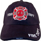ZUZIFY Men's Fire Department Embroidered Emblem Baseball Hat