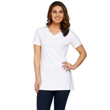 Isaac Mizrahi Live! Women's Essentials V-Neck Tunic Top with Side Slits