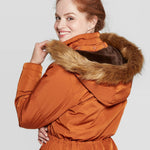 A New Day Women's Insulated Arctic Parka with Removable Fur Trim Hood