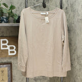 Denim & Co. Women's Active Long-Sleeve Knit Top With Keyhole Detail