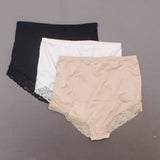 Rhonda Shear 3 Pack Lace Trim Smooth Pin Up Brief Panties