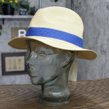 Hat Attack Womens Color Stripe Sun Hat Paper Fedora