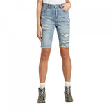 Wild Fable Women's High Rise Distressed Bermuda Jean Shorts