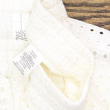 WynneLayers Women's Lined Eyelet Pull On Crop Pants Cloud White Medium