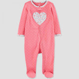 Just One You Made By Carter's Baby Girls' Dot Heart Footed Pajama