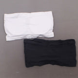 Rhonda Shear Plus Size 2 Pack Underwire Bandeau Bras Black/ White 3X