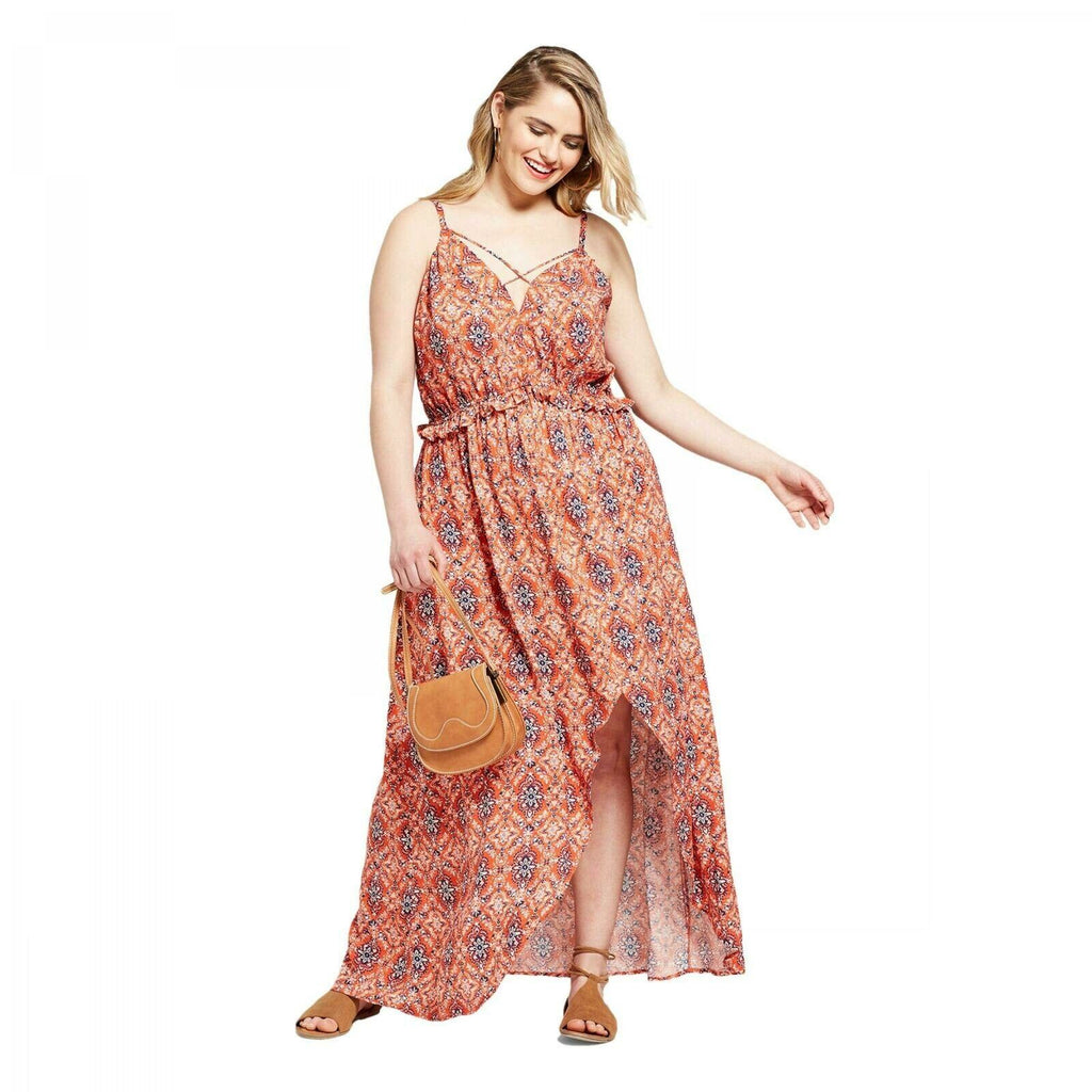 Xhilaration Women's Plus Size Printed High-Low Maxi Dress – Biggybargains
