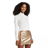 Wild Fable Women's Long Sleeve Mock Turtleneck Tissue T-Shirt
