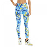Calvin Klein Performance Women's Printed High Waist Leggings Blue Sky XXL