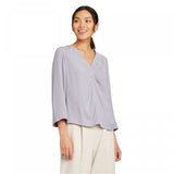 Prologue Women's 3/4 Sleeve Pleated V-Neck Blouse