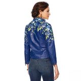 Colleen Lopez Women's Embroidered Faux Leather Jacket