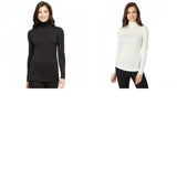 Warm Essentials by Cuddl Duds Women's Long Sleeve Turtleneck Smooth Stretch Shirt