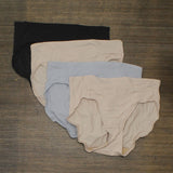 Hanes Premium Women's 4pk Tummy Control HiCut Underwear ST43A4 Colors May Vary M