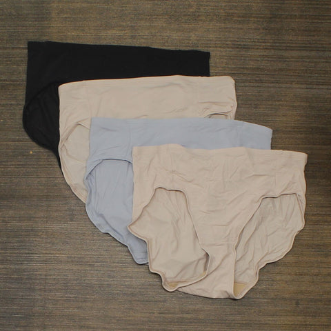 Hanes Premium Women's 4pk Tummy Control HiCut Underwear ST43A4 Colors May Vary M