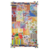 Echo Women's Spring Patchwork Oblong Scarf with Tassels