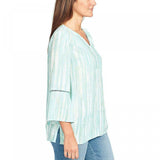 Gloria Vanderbilt Women's Nova Flutter Sleeve Blouse