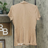 Isaac Mizrahi Live! Women's Polka Dot Button Front Knit Peplum Top