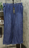 DG2 by Diane Gilman Women's Plus Size SoftCell Chambray Wide Leg Pants