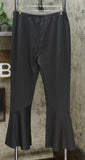 Slinky Brand Women's Angled Flounce Leg Ponte Knit Pants