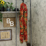 Patricia Nash Women's Multi Floral Print Scarf Orange
