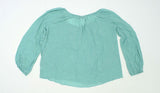 Apt. 9 Women's Off The Shoulder Long Sleeve Blouse Aqua Small