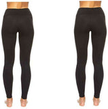 Felina Women's 2 Pack Wide Waistband Sueded Lightweight Leggings