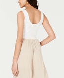 Cotton Candy Women's Ribbed Cropped Tank Top White XS