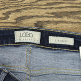 LOGO by Lori Goldstein Women's Crosshatch Crop Straight Leg Jeans