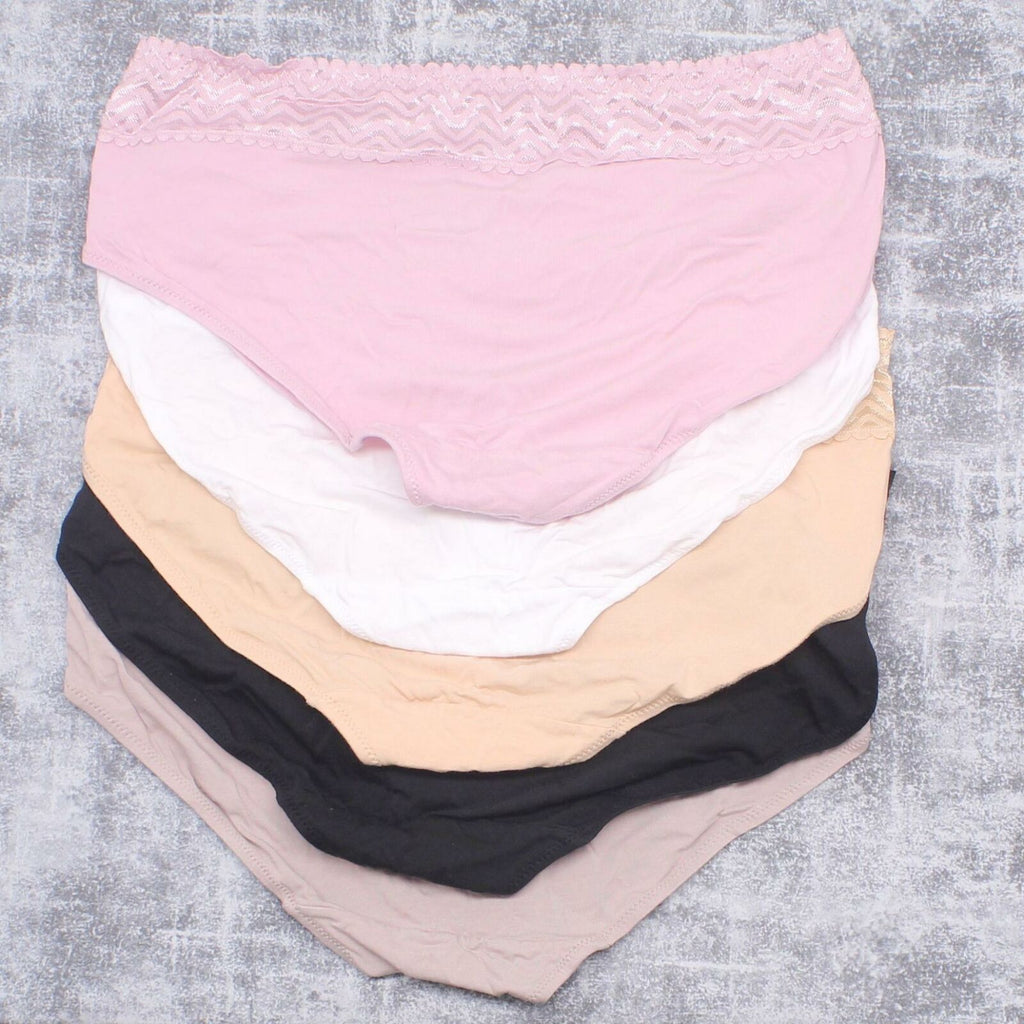 Gloria Vanderbilt Women's 5 Pack Full Coverage Hipster Panties –  Biggybargains