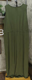 Nina Leonard Women's Plus Size Elastic Waist Sleeveless Maxi Dress