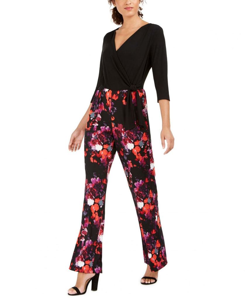 NWT NY Collection Petite Floral Surplice Knit Jumpsuit. PITU7614 Petit –  Biggybargains