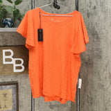 DG2 by Diane Gilman Women's Plus Size Flutter Hi Low T-Shirt