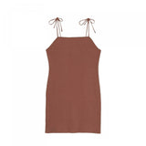 Wild Fable Women's Sleeveless Tie Strap Rib Knit Dress