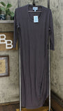 Soft & Cozy Loungewear Women's Cool Luxe Knit 3/4-Sleeve Draped Dress