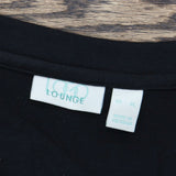 LOGO by Lori Goldstein Lounge Handkerchief Hem Jersey Dress Black XL